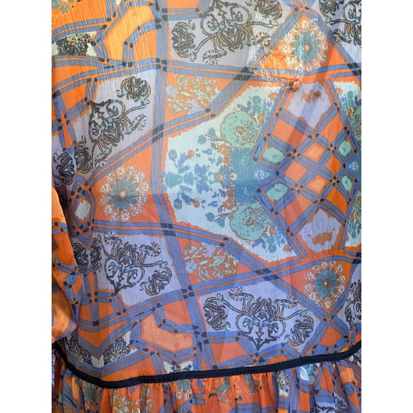 Free People Cassis Chiffon Sheer Maxi Dress with Attached Slip sz S NWT $198 NEW - Picture 12 of 16